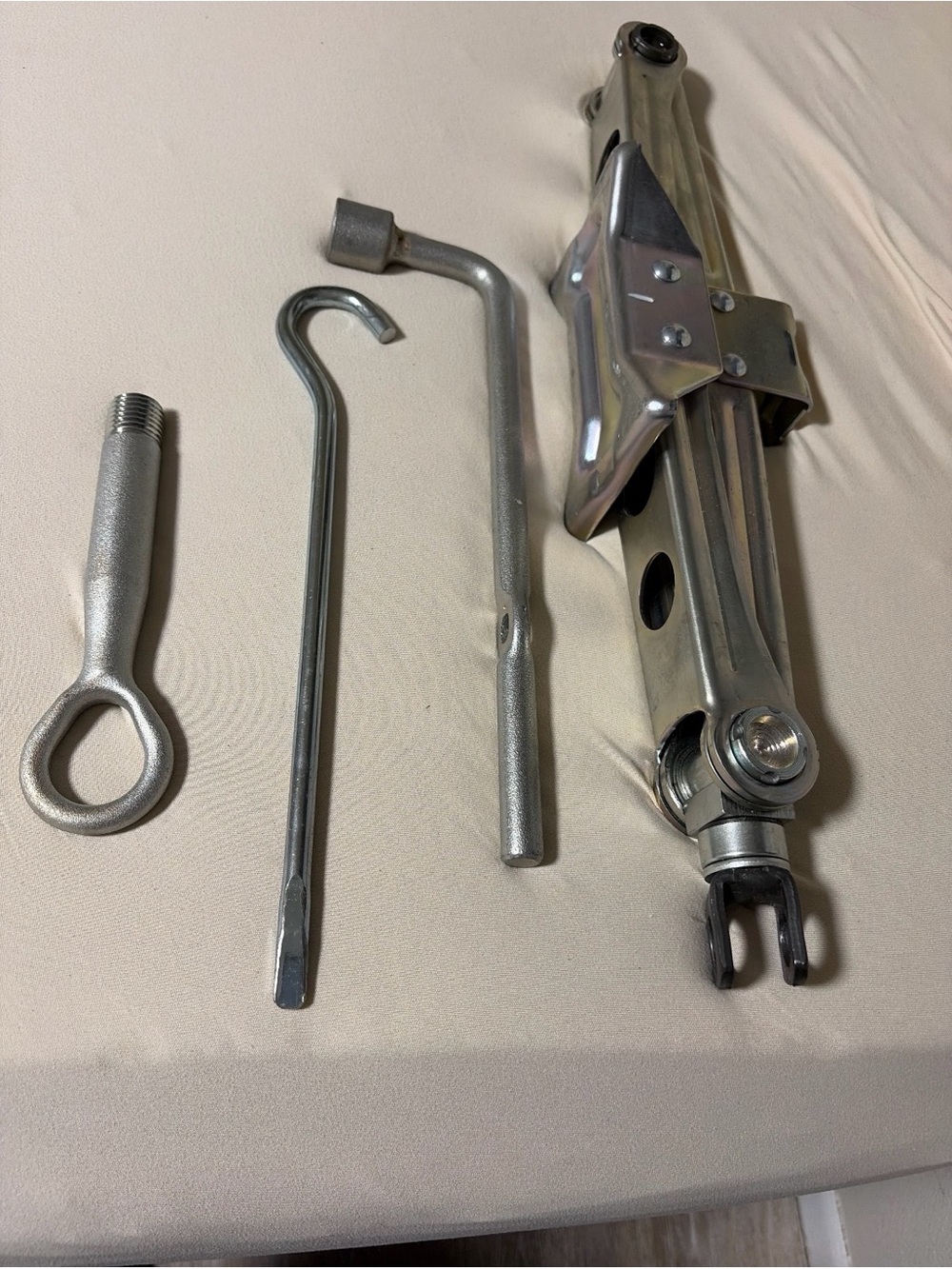 Silver Car Jack and Lug Tool Set - Unbranded